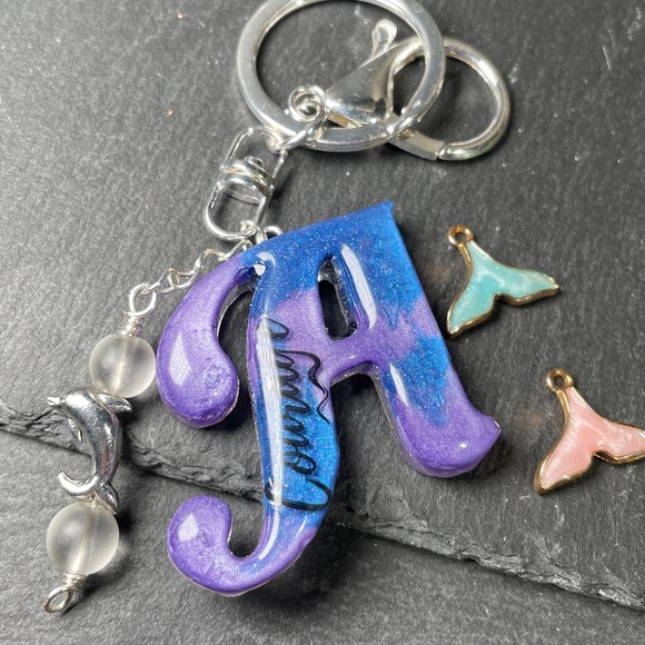 Clear Quartz Purple and Blue
Letter “A” Courage Keychain With Dolphin Charm - Picture 11 of 11